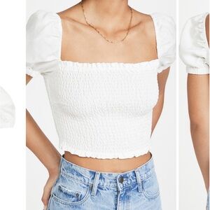 Astr the Label Mason Crop Top White